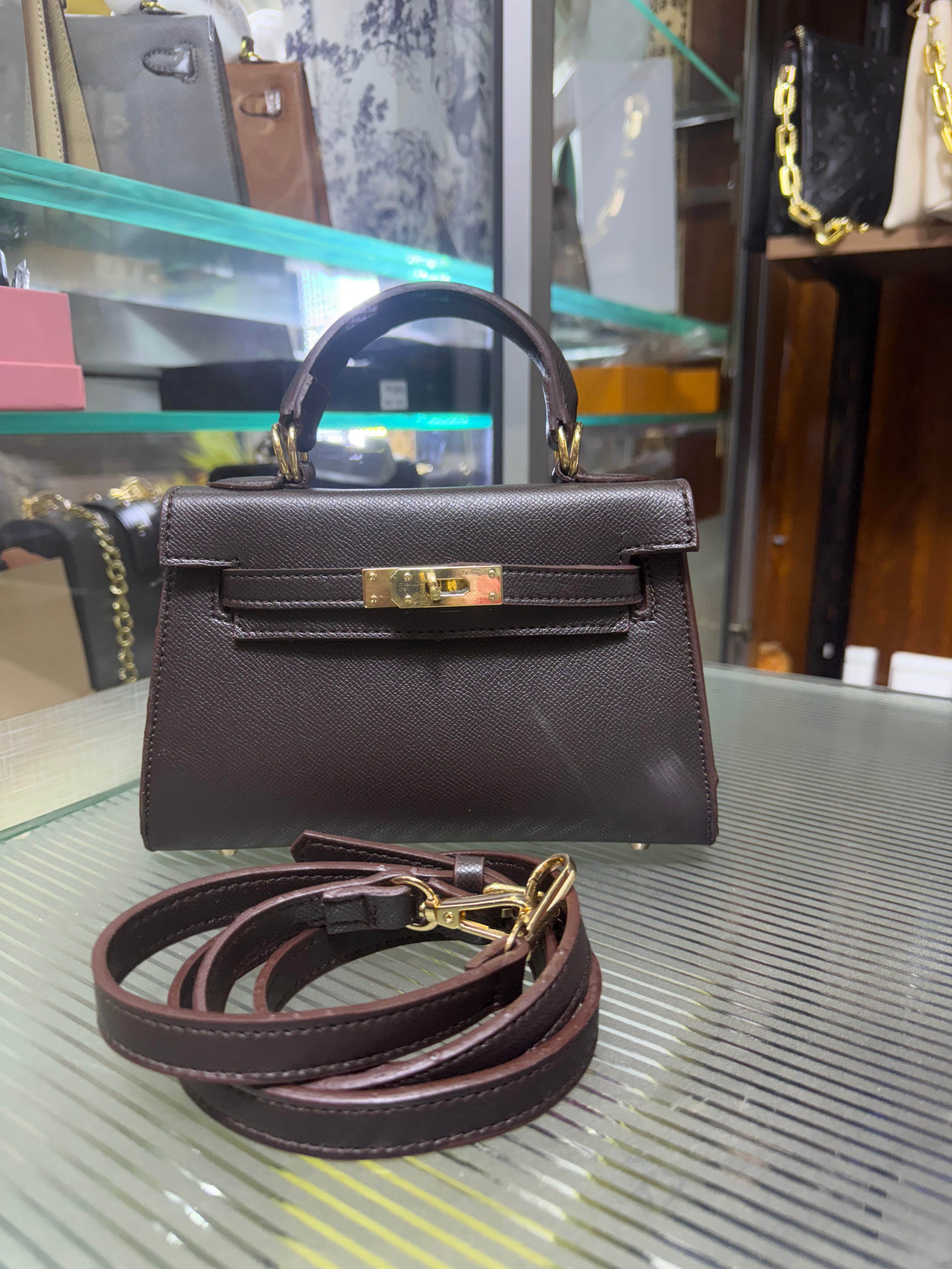 Mini Kelly Marron Chocolat
