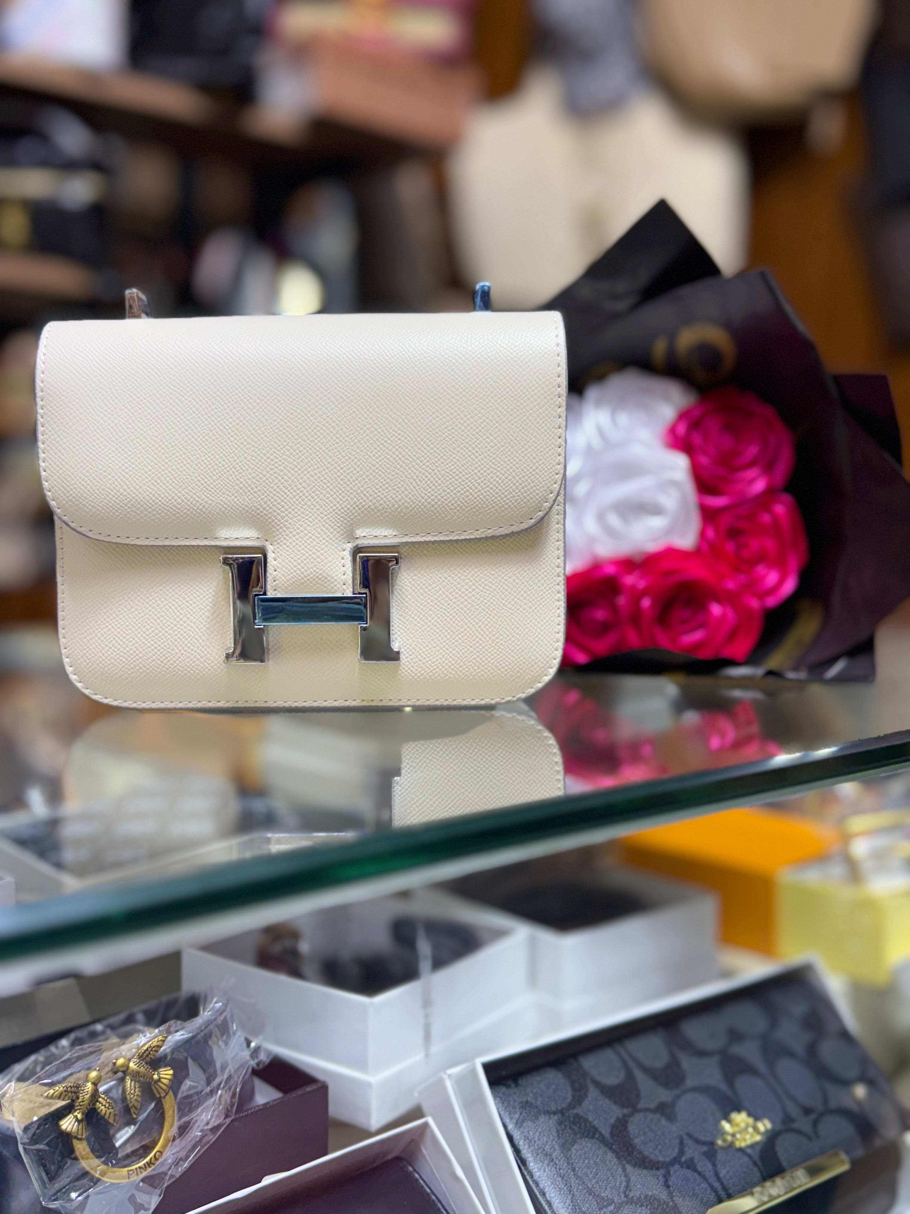 Sac Hermes Constance Blanc
