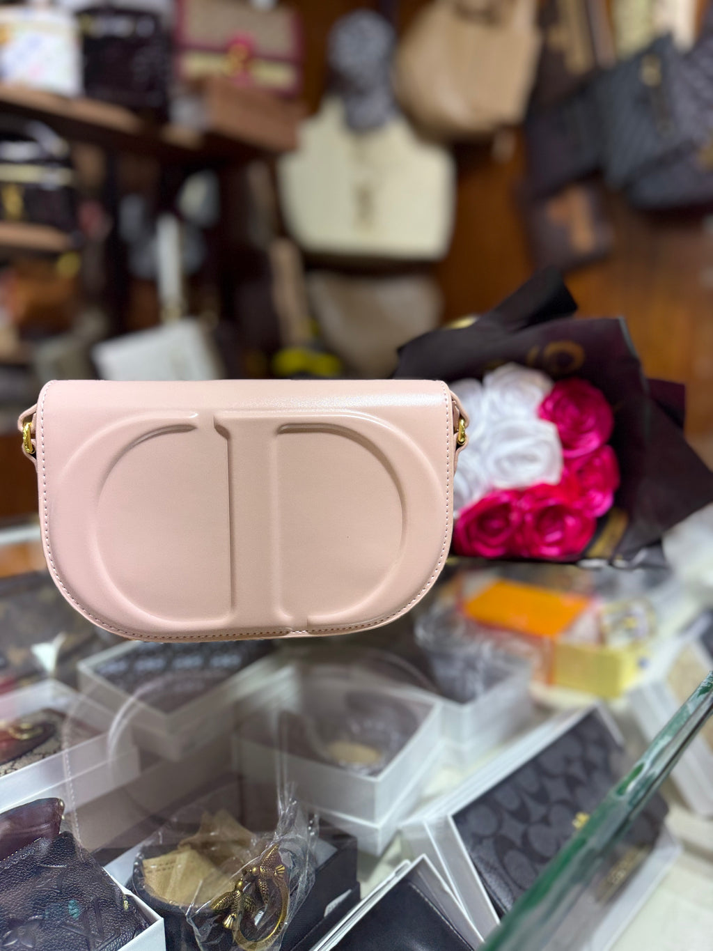 Sac CD Signature Bébé Rose