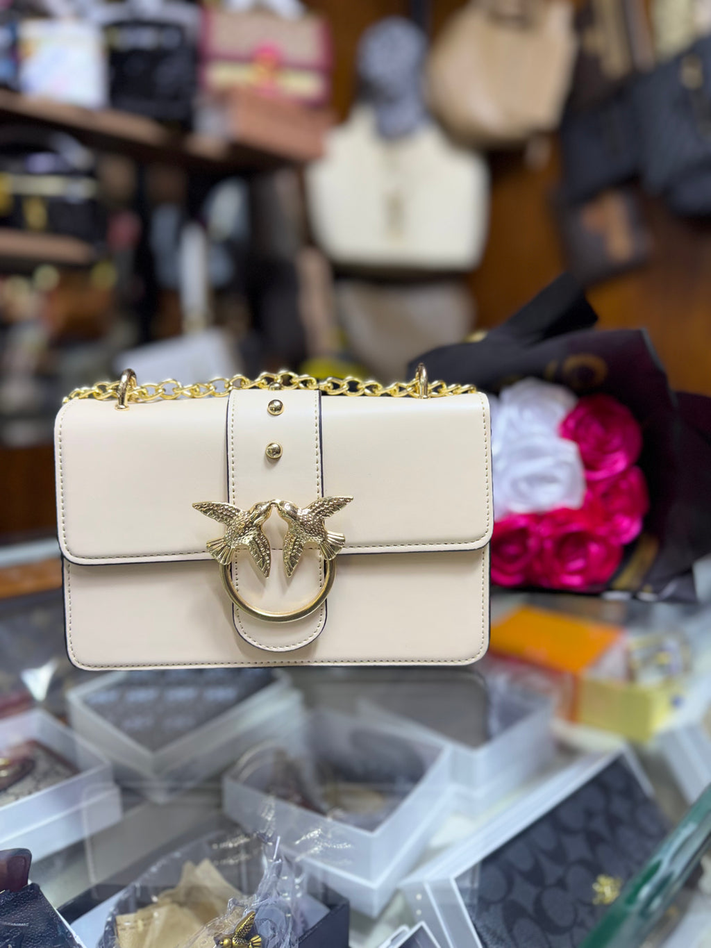 Sac Pinko Blanc cassé
