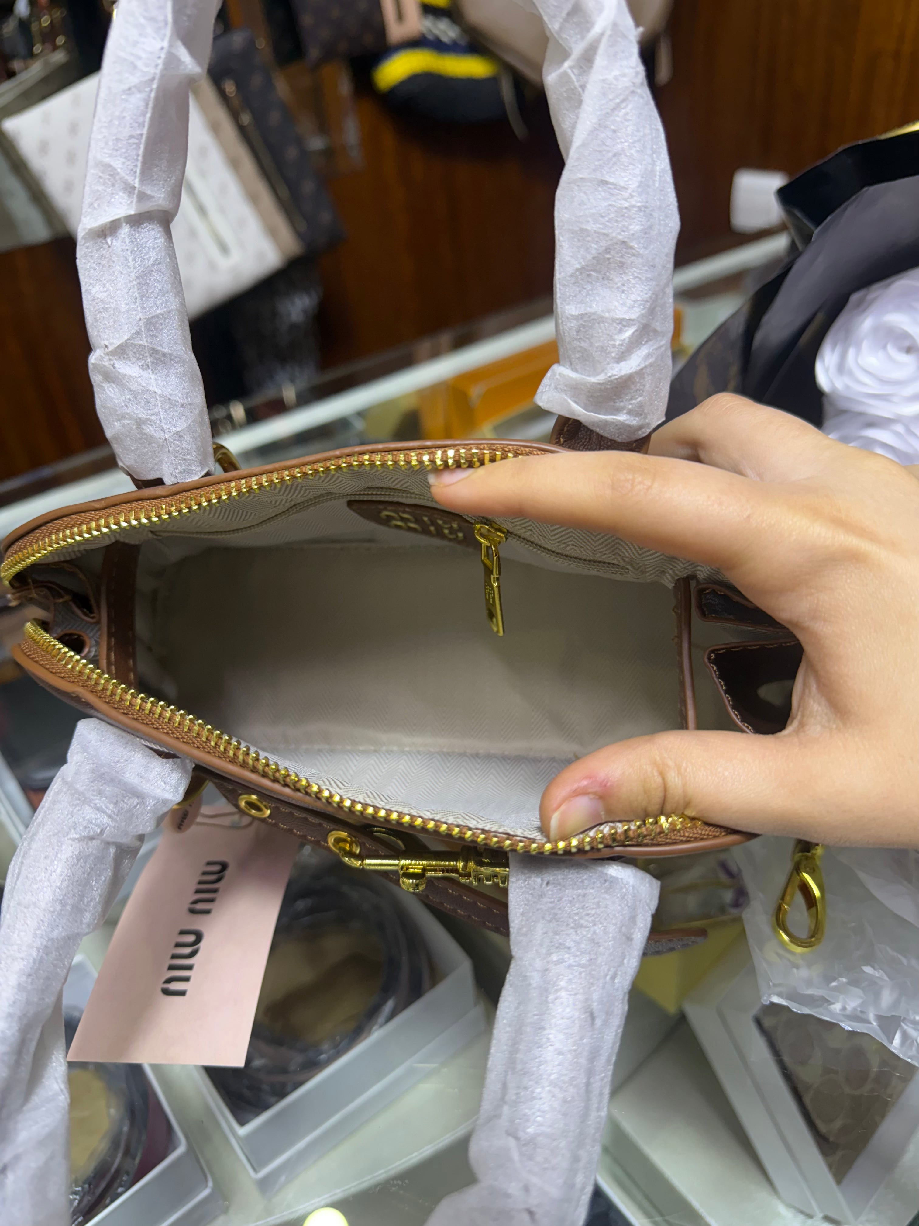 Sac Miu Miu Aventure Marron