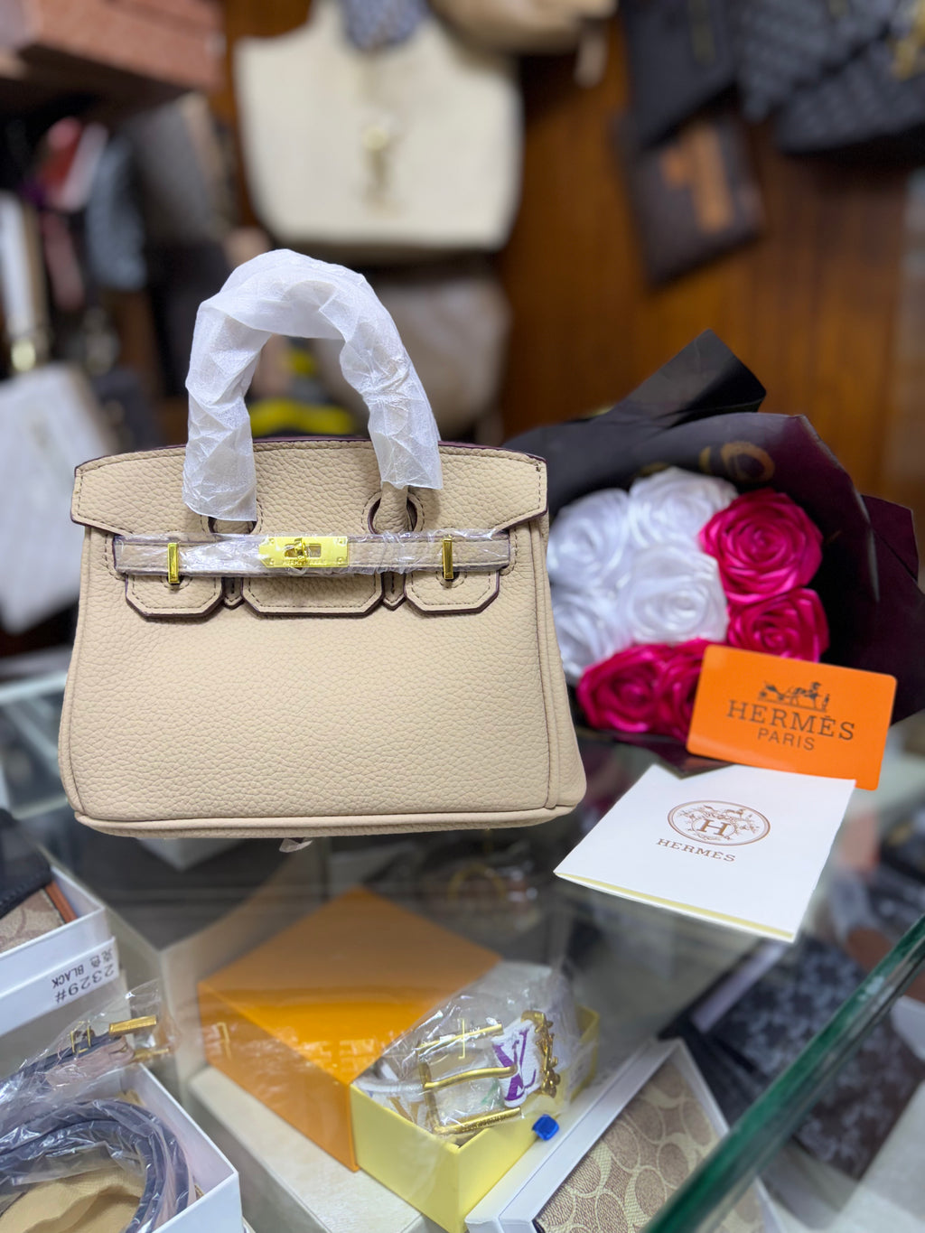 Hermes Birkin Bag 20 Beige